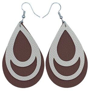 Faux Leather Dangle Earrings